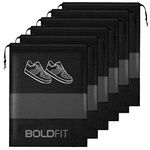 Boldfit Shoe Bag for Travel & Storage Travel Organizer for Women & Men Travel Accessories Shoe Organizer Shoe Bags Pouches Travel Shoe Cover for Travelling Travel Essentials - Pack of 6 Shoe Pouch