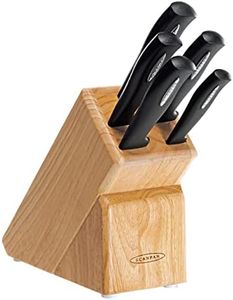 Scanpan Microsharp 6-Piece Knife Block Set, Black