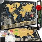 OVANTO Scratch Off World Map & US M