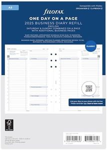 A5 Business day per page English appointments 2025