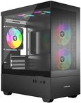 Apevia Phantom-MESH-BK Phantom Micro-ATX Dual-Chamber Mesh Gaming PC Case w/ 5X 120mm ARGB Fans, 366 RGB Modes, Mesh Airflow Performance Front Panel, 240mm Radiator Support, 2X USB3.0, HD Audio, Black