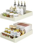 Pull Out Cabinet Organizer with Adhesive 1Pack, Peel and Stick Slide Out Drawers for Kitchen Cabinets, Cabinet Pull Out Shelves, Pull Out Sotrage Rack for Pot Bowl43cm W x 53cm D