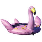 Solstice Lay-On Flamingo Towable Inflatable Raft, Multicolor, one Size