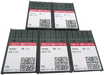 50PCS Groz Beckert DBXK5 Industrial Embroidery Machine Needles in CKPSMS Clear Plastic Box Compatible with/Replacement for Tajima Brand Barudan Brand SWF Brand (80/12)