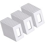 [30 Pack] BESTTEN 1-Gang Screwless Wall Plate, USWP6 Snow White Series, Decorator Outlet Cover, H4.69” x W2.91”, for Light Switch, Dimmer, GFCI, USB Receptacle