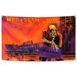 BYADKOA Megadeth Rust in Peace Poster Funny Flag Music Tapestry Aesthetic Decorative Durable Man Cave Wall tapestry 3x5 Feet Flag Suitable For Indoor And Outdoor Decorate for College Dorm Room