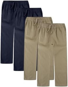 Zylorin Boys Pants 4-Pack Teen Khaki Navy School Uniform Cotton Size 18-20