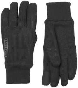 SEALSKINZ Unisex Windproof All Weather Knitted Glove - Black, Medium