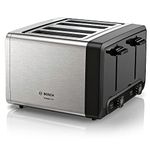 Bosch DesignLine Plus TAT4P440GB 4 Slot Stainless Steel Toaster with variable controls - Stainless Steel