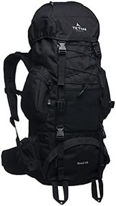 TETON 65L Scout Internal Frame Backpack for Hiking, Camping, Backpacking, Rain Cover Included