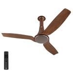 NNEX Dryft A90 Bldc 1200 Mm 5 stars Rated Premium Ceiling Fan With Remote Control 20%* Higher Air Thrust Airfluence Abs Blade For Low Noise 2-Yr Warranty Free Installation Walnut