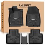 LASFIT Floor Mats for Honda Accord 2018-2022 (Include Hybrid), Non-Slip Custom Fit All Weather Car Liners, TPE Odorless Honda Accord Accessories, 1st and 2nd Row Set Black