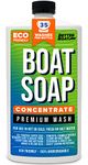 Premium Grade Boat Soap Marine Concentrate Cleaner Boat Wash Soap and Wax for Fresh and Salt Water Use Clean Fiberglass Boat Hulls Boat Cleaning Supplies RV Products Boat Cleaner