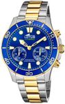 Lotus 18801/1 Watch from The Connected Collection, 44.5 mm Blue case with Two-Tone Steel Strap for Men