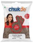 Chukde - Jeera Sabut - Cumin Seeds - Aromatic & Flavorful for Curry & Spice Mixes - Perfect for Spices, Cooking, & Health Benefits - Whole Spices - 1000 Gm