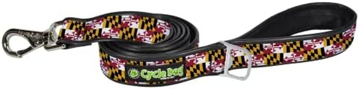 Cycle Dog RL-MD-6 Upcycled Webbing Dog Leash with Bottle Opener, 6'