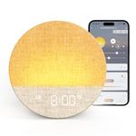 Dreamegg Sunrise Alarm Clock - Sunrise 1+ Sound Machine with 34 Soothing Sound, Sunrise/Sunset Simulation, Night Light, Smart/Physical Control, Routine Setting, Dimmable, Noise Machine for Sleep, Gift