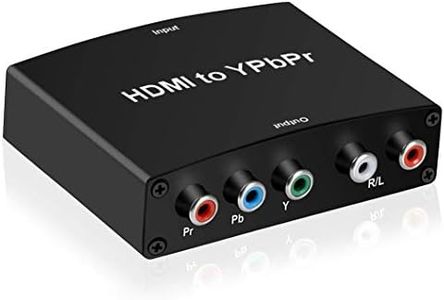 HDMI to Component Converter, avedio links HDMI to 1080P YPbPr 5RCA RGB + R/L Video Audio Adapter, Support Apple TV, PS5, Roku, Xbox, Fire Stick, DVD Players to HDTV and Projector (Black)