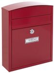 ARREGUI Compact E5736 Steel Individual Mailbox, Wall Mail Box, Outdoor Mailbox, Size S (DIN A5), Easy to assemble, Red