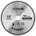 Saxton TCT Circular Fine Cutting Wood Saw Blade 255mm x 30mm bore x 100T Compatible with Bosch Makita Dewalt