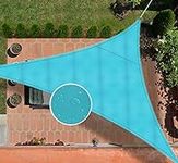 Insun 95% Sunscreen Anti UV Water Resistance Oxford Cloth Triangle Sun Shade Sail Awning Shade for Outdoor Garden Patio Party Cyan 16.4'x16.4'x16.4'