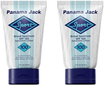 Panama Jack Sport Sunscreen Lotion - SPF 100, Broad Spectrum UVA/UVB Protection, Non-Greasy, PABA, Paraben, Gluten & Cruelty Free, 3 FL OZ (Pack of 2)