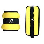 Bodylastics Ankle Weights 0.5kg Pair (0.5kg x 2 = 1kg) Skin Friendly Soft Neoprene Wrist Adjustable Straps Unisex for Walking, Running, Strength Training Fitness Workouts Exercises