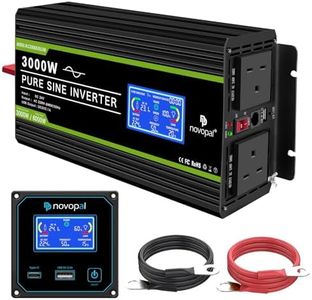 Novopal 3000 Watt Pure Sine Wave Inverter 24V to 230V 240V Car Converter Power Inverter with Lcd Display 2AC Outlets And Usb Port-Remote Control for motorhomes,Truck,Boat,camping,household,Van