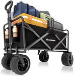 EchoSmile Collapsible Wagon Cart, Outdoor Utility Folding Camping Wagon, Large Capacity Foldable Wagon, Heavy Duty Portable Beach Cart with All-Terrain Wheels for Sand, Garden, Camping, Shopping