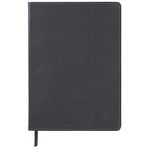 C.R. Gibson Large Charcoal Gray Leather Journal Notebook, 7.5'' W x 10.25'' L, 192 Pages