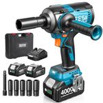 Cordless Impact Wrench, SeeSii 1/2 Impact Gun Max Torque 886 Ft-lbs(1200Nm), 2300RPM w/ 2X 4.0 Battery, 6 Sockets, High Torque Power Impact Wrench for Car Home DIY, WH12 Ultra Pro