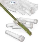 Floral Water Tubes/Vials For Flower Arrangements by Royal Imports, Clear - 3 (1/2 Opening) - Standard - 100/Pack - w/ Caps by Royal Imports