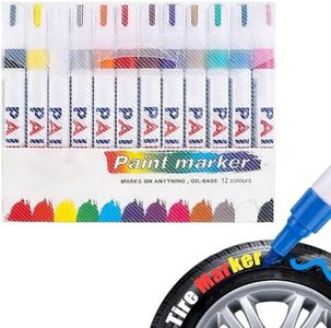 Lagwry Waterproof Tire Paint Pen, 2026 New Permanent Oil-Based Marker, Multi-Surface Paint Marker for Car Wheels, Based Marker Rims for DIY Projects, Quick Dry Paint Pen for Artists (12)