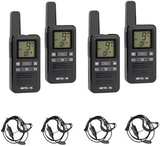 Retevis RB67AU Walkie Talkie Long Range, 1600mAh Battery, Rechargeable Handheld Two-Way Radios, Light Weight, Portable License Free Walkie Talkies (4 Pack)