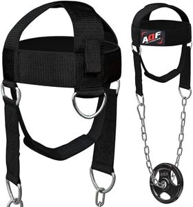 AQF Adjustable Head Harness Dipping Neck Builder with D-Hook Attachment Weight Lifting Chain Harness