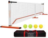 Pickleball Net for Driveway with 4 Pickle Balls, 22FT Pickleball Net Regulation Size with Carrying Bag and Weather Resistance Strong Steel Frame