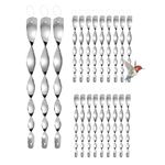 AEIMIAIDE 20 Pcs Reflective Bird Deterrent Rods, Wind Twisting Scare Rods, Bird Woodpeckers Pigeons Repellent Devices to Keep Birds Away from Your Garden