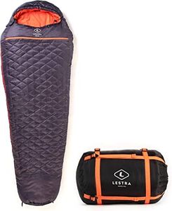 Lestra Outdoor ­ Mount Everest 210 - Sac de Couchage Toutes Saisons - T° limit Confort -05°C - Fermeture Droite - Confortable & Performant - Adulte - 210 x 80 cm - 1,7 kg Gris Foncé