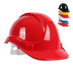 Blackrock Red Hard Hat, Safety Helmet, Hard Hats Construction, Hardhat, PPE, Construction Helmet, Mens Womens Childs Multi-Position 6-Point Adjustable, Builders, Work Safety Equipment & Gear