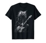 Heavy Metal Cat | Rock Star Band | Guitarist Guitar T-Shirt