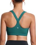 RUNNING GIRL Sports Bras for Women High Support,Racerback Workout Bra Moulded Cup High Impact Sports Bra for Women Large Bust(WX3046 Storm Teal S)