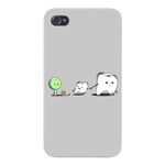 Apple iPhone Custom Case 5 / 5S White Plastic Snap On - "Bad Friend" Teeth & Lollipop Funny Parody Logo