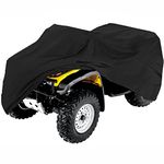 Heavy Duty Waterproof ATV Cover Fits Up to 99" Length Superior ATV 4-Wheeler 4X4 Black Color Compatible with Polaris, Suzuki, Yamaha, Kawasaki, Honda, ATV Cover Rancher, Foreman, FourtraX, Recon