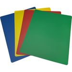 TIJAR® Chopping Board Set, Set of 4 Colourful Flexible Strong Plastic Chopping Boards, BPA-Free Cutting Mats, Non-Porous, Dishwasher Safe (4)