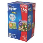 Ziploc Slider Storage Bags 166 Count Variety Pack: Quart (96 ct.), Gallon (70 ct.)