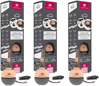 CRISTALINAS Ambientador de Coche – Absorbe los malos olores de tu vehículo con un agradable Aroma a Sándalo y Cedro (PACK 3)