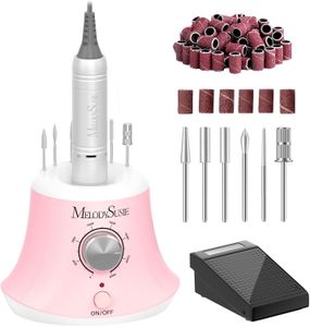 Melodysusie Scarlet Nail Drill – 30,000 RPM Electric File, Pink