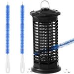 Sliner 2 Pcs Bug Zapper Cleaning Brush Mosquito Zapper Bendable Cleaning Duster Plastic Dust Cleaner Microfiber Brush Reusable for Indoor Outdoor Electric Bug Zapper Small Fly Insects Lamp