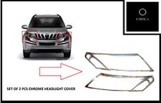 Empica Chrome Plated Headlight Frame Headlamp Cover Car Exterior Accessories Compatible With Mahindra Xuv 500 Old Model