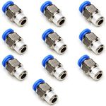 6mm Push to Connect 1/8 Inch NPT Air Fittings Push in Connectors Air Line Quick Connect Fittings,CEKER 6mm OD Tube Fittings Pneumatic Fittings Air Hose Fittings 3D Printer Accessories 10Packs